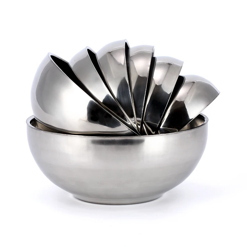 

1PC High quality stainless steel Kids Bowl Saucer Tableware Kitchen Tool Free Shipping 5 sizes