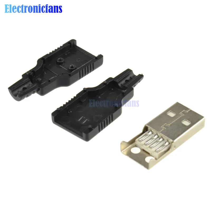 10 шт. разъем USB 2 0 типа A 4 контактный переходник с черной пластиковой крышкой|connector