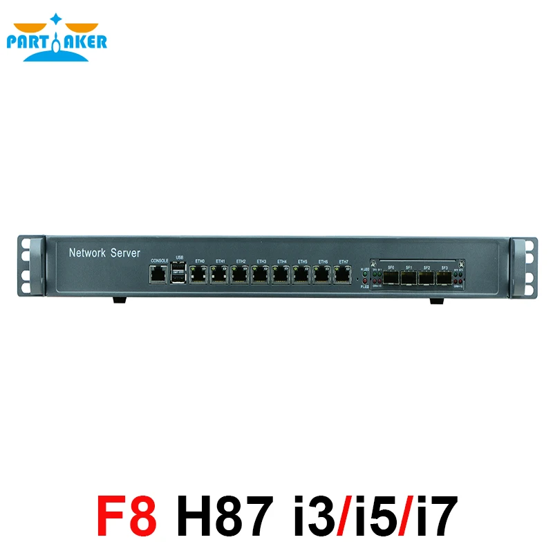 1U сетевой брандмауэр роутер с 8 портами Gigabit lan 4 SPF Intel G3250 3 2 Ghz Mikrotik PFSense ROS Wayos|network