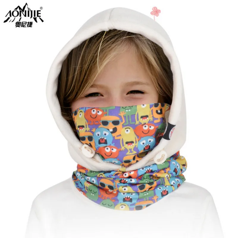 Зимняя Маска универсальные детские шапки из полиэстера и флиса Балаклавы зимние