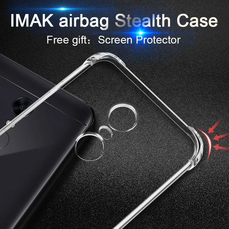 IMAK Corners Airbag Чехол для Xiaomi Redmi 5 Plus прозрачные чехлы из ТПУ Note Global Dual Sim полный