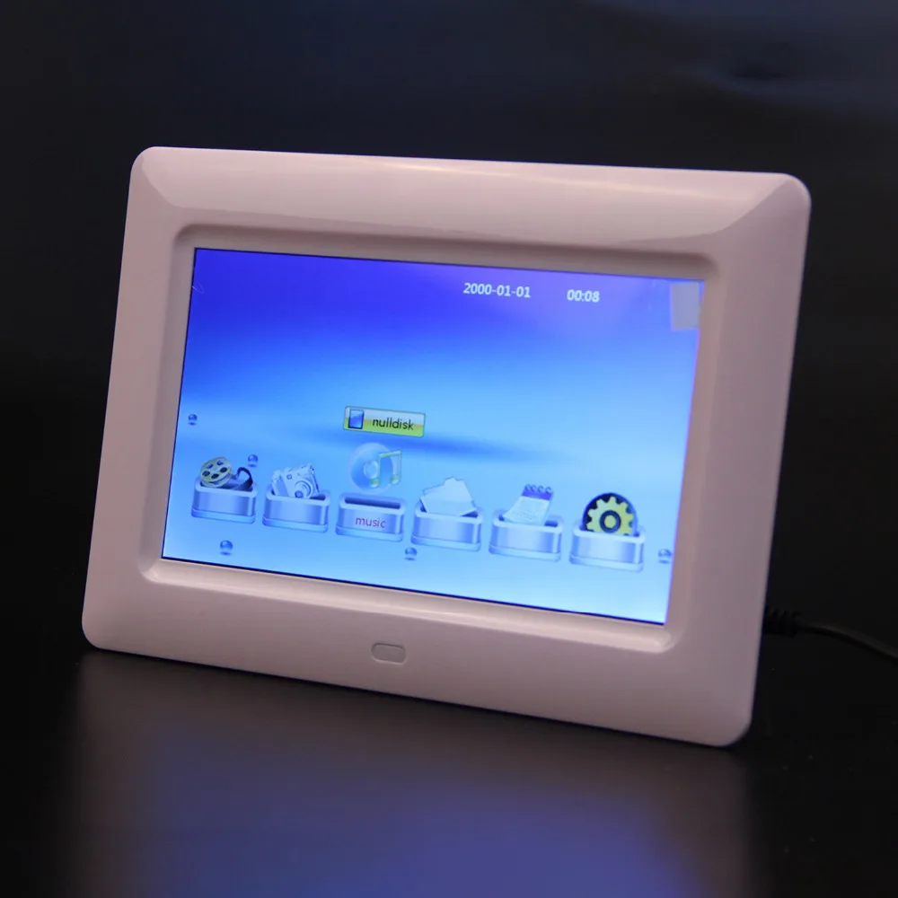 7 дюймов HD TFT LCD цифровая фоторамка с MP3 MP4 сменяющимися изображениями удалённым
