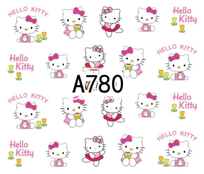 Наклейки для ногтей художественные украшения Дети hello kitty слайдер клейкие