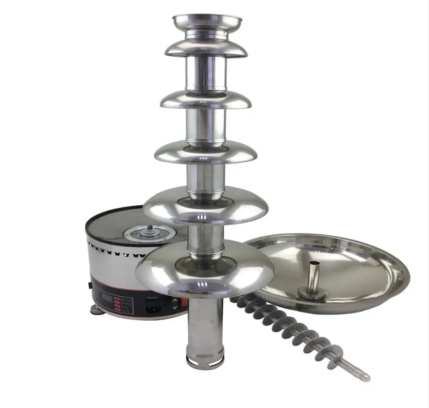 6 слойная электрическая шоколадная фонтанная машина цифровой шоколадный плавкий