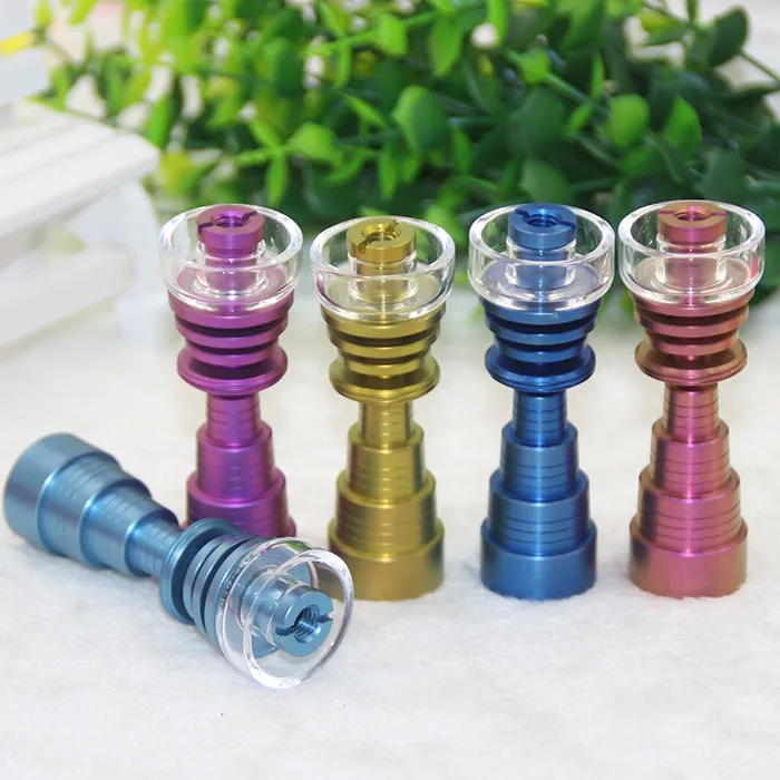 Красочные гибридные Титановые Гвозди с кварцевой чашей 10 мм 14 19 женский и мужской