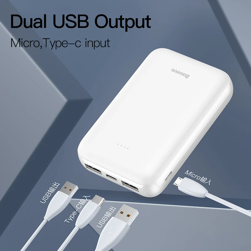 Baseus мини 10000 мАч Внешний аккумулятор USB C PD повербанк lcd 10000 мАч Внешний аккумулятор для iPhone Xiaomi портативное Внешнее зарядное устройство