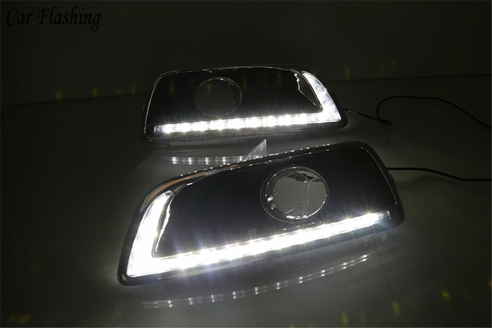 Для Chevrolet Malibu 2012- вождения DRL с поворотным сигналом дневного света противотуманная фара реле 12 в дневные огни автомобиля