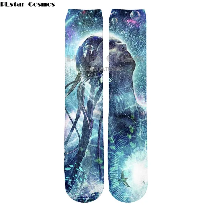 Забавные носки PLstar Cosmos для женщин и мужчин с психоделическим 3D-принтом Будды