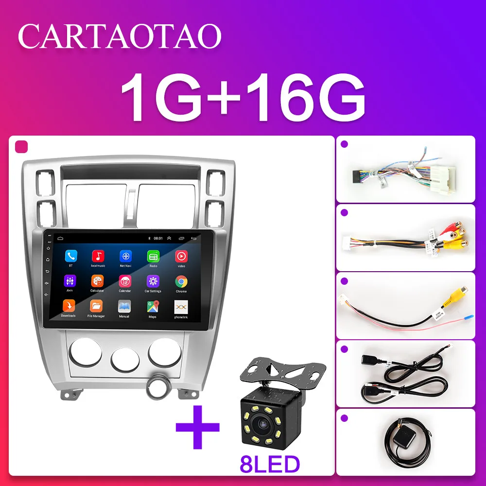 H-Tucson-ZS-1G-8LED 2 din Android 8,1 автомобильный dvd 2.5D HD 10," автомобильный радиоприемник с навигацией GPS Bluetooth мультимедийный плеер стерео для hyundai Tucson 2006-2013 - Цвет: H-Tucson-ZS-1G-8LED