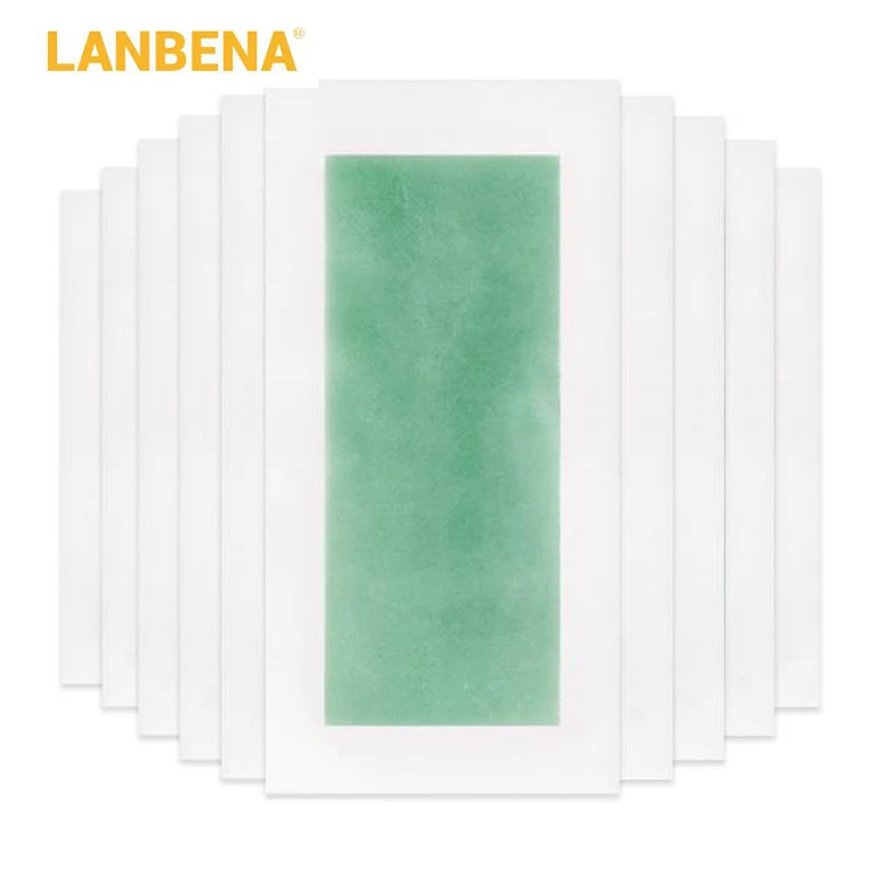 LANBENA эпиляция воск бумажные полоски 10 пар двухсторонняя депиляция удаление волос