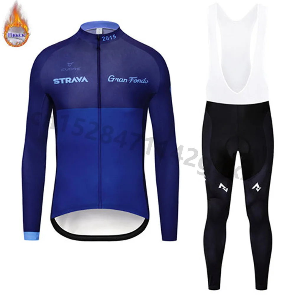 STRAVA велосипедная майка мужская pro team зимний теплый флисовый комплект с длинным рукавом MTB велосипедная Одежда Майо Ropa Ciclismo Hombre