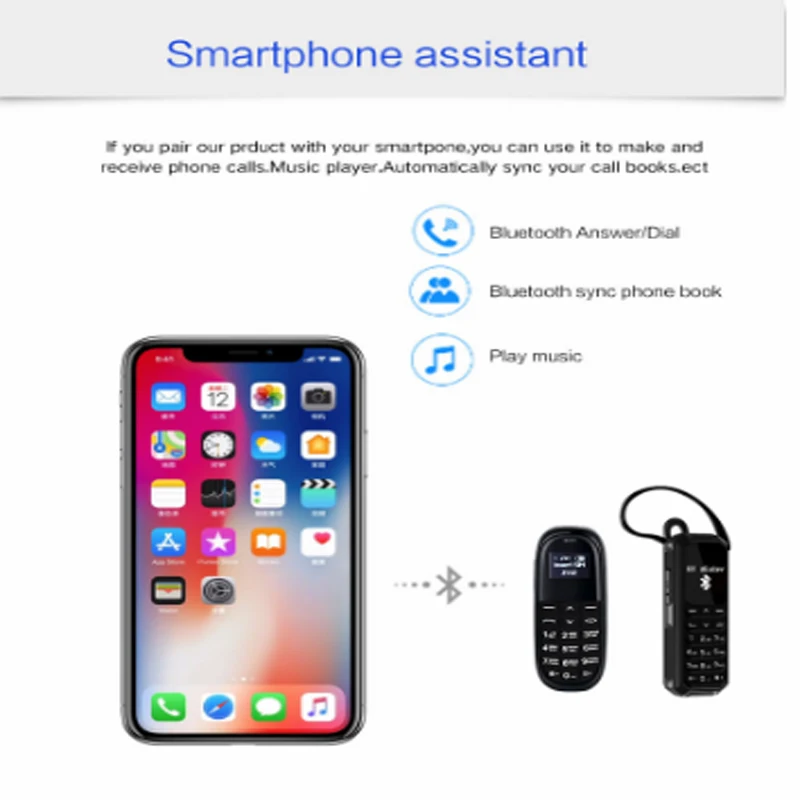 AEKU KK1 KK2 Мини карманный мобильный телефон Bluetooth Беспроводной набор для
