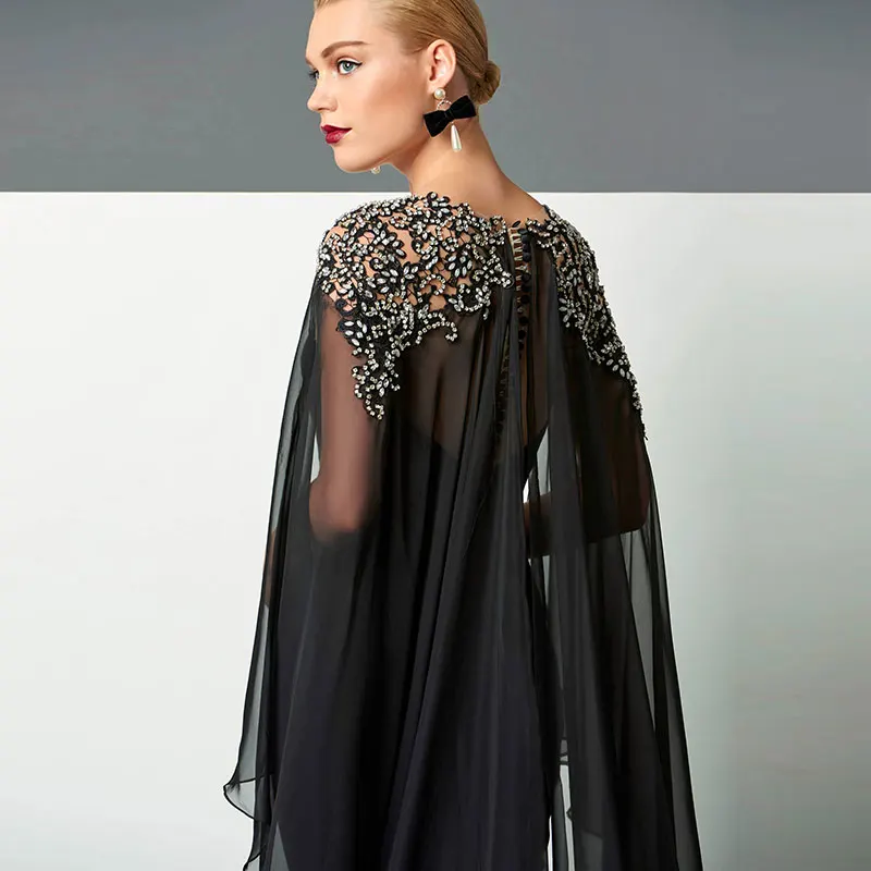 Женское вечернее платье-Русалка Tanpell черное кружевное платье до пола с глубоким