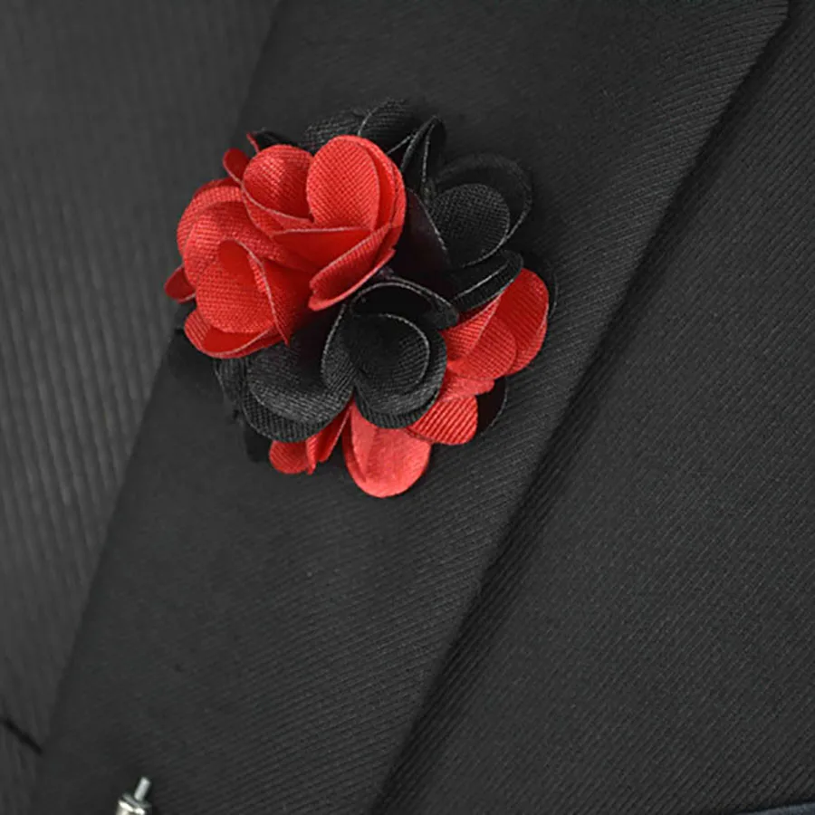 

Fashion Man Groom Handmade Long Needle Flower Brooches For Women And Men Wedding Boutonniere Suit Prom Pin Shirt Jewelry A117
