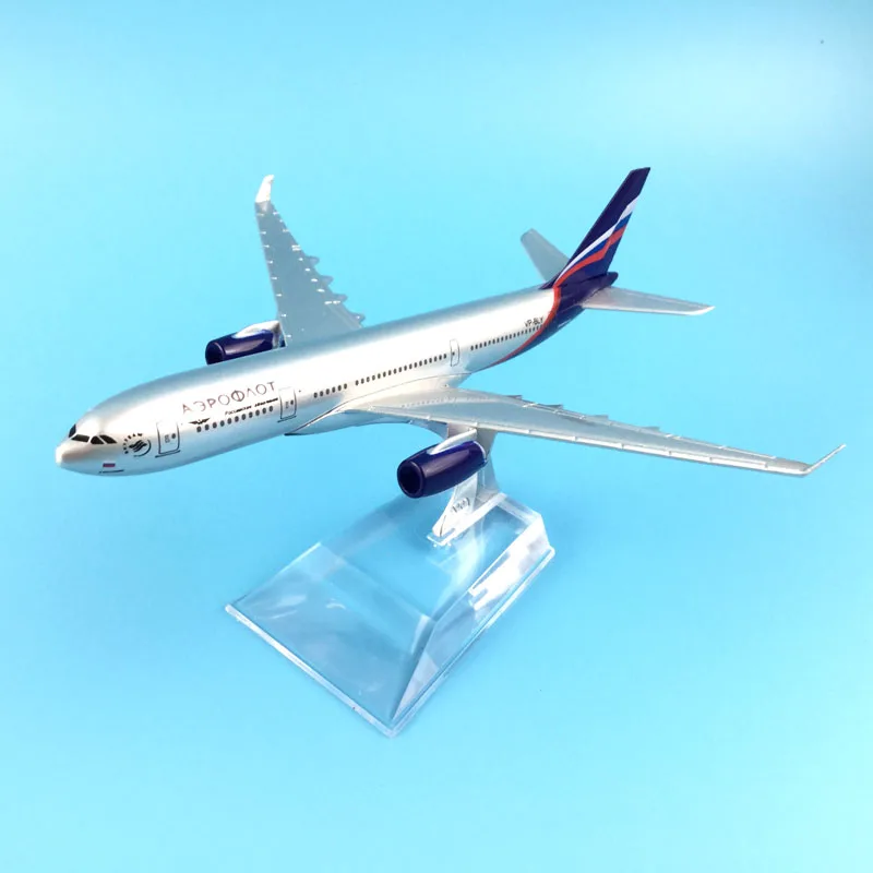 Модель пассажирского самолета Аэрофлот 16 см A330 модель имитация сплав