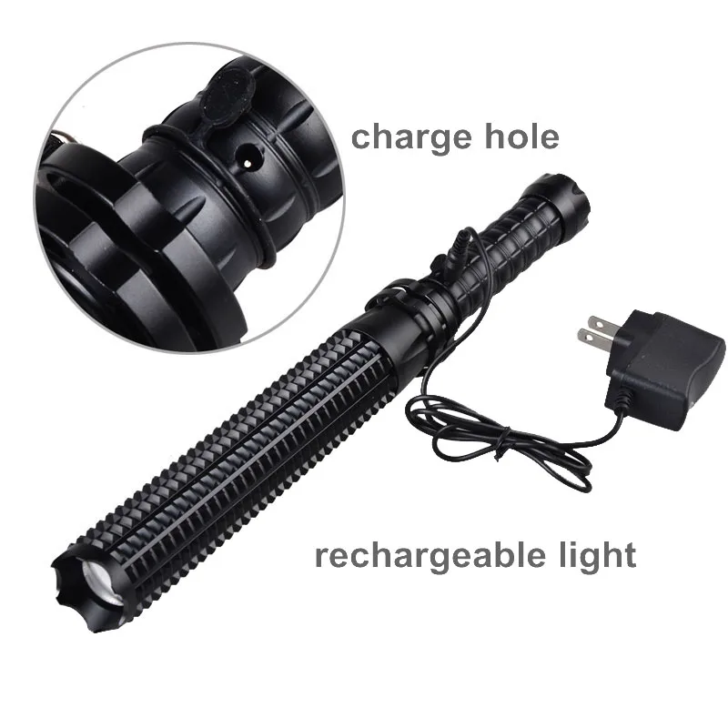 TMWT самообороны расширяемый Torch Light 10 W XML T6 или 5 Q5 полицейский телескопическая