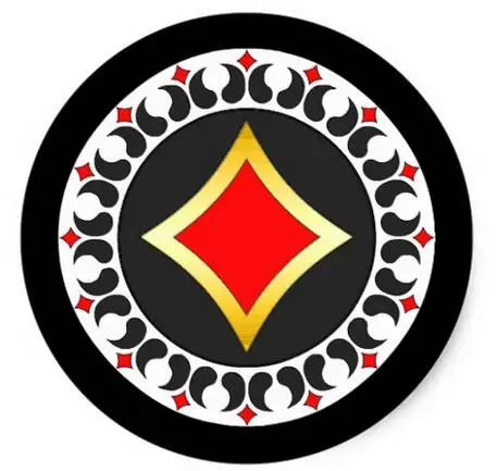 

1.5inch Diamonds Poker Chip Classic Round Sticker