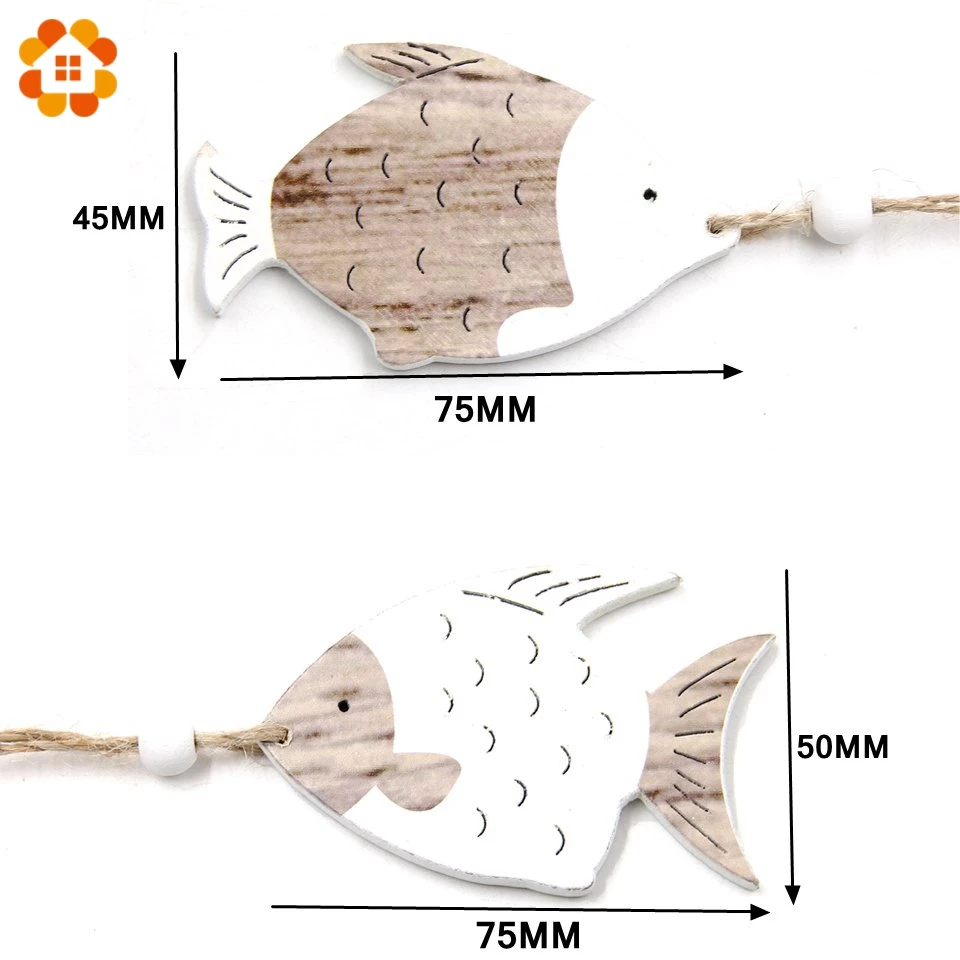 4 шт./лот деревянные рыбки деревенские винтажные Деревянные Подвески украшения