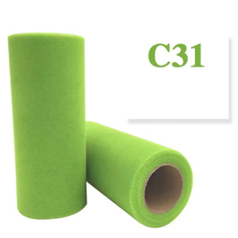 TC01-C31 Рулон тюля, 5 см, 15 см, 25 ярдов, украшение на день рождения, свадьбу, катушку, пачка, подарочная упаковка, сделай сам, Детская рубашка, товары для мероприятий - Цвет: TC01-C31