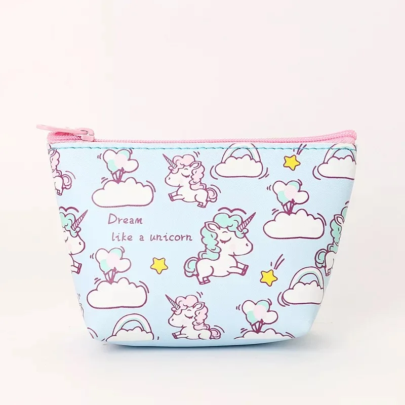 Blue unicorn small Косметичка с единорогом, женская сумка для макияжа, мини-косметичка, органайзер для макияжа, сумка для хранения, сумка для дорожного набора, многокарманная женская сумка - Цвет: Blue unicorn small