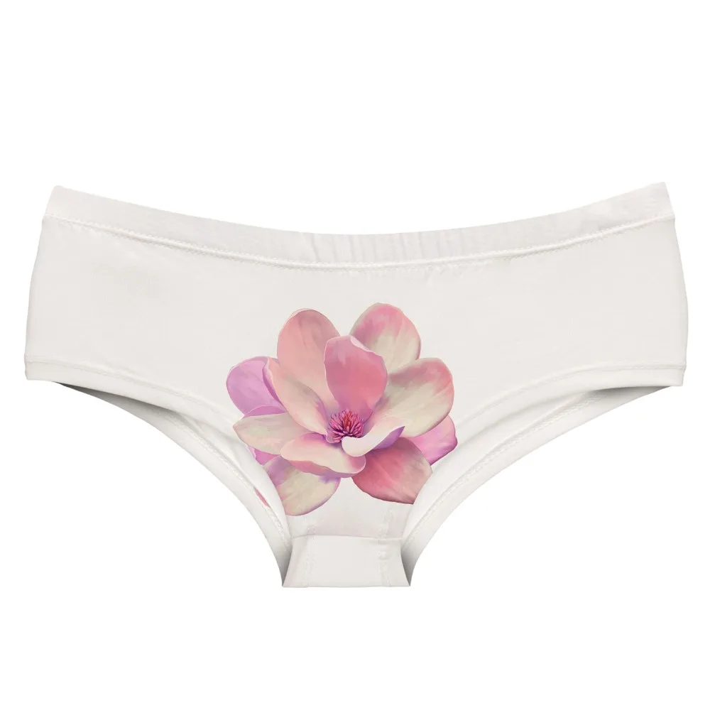 LEIMOLIS Lotus flower белые забавные с принтом сексуальные женские kawaii милое нижнее белье