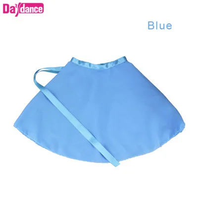 Tie-blue Балетная обертка для девочек; юбки; Прозрачная Юбка для танцев; детские трико для занятий балетом; 9 цветов - Цвет: Tie-blue