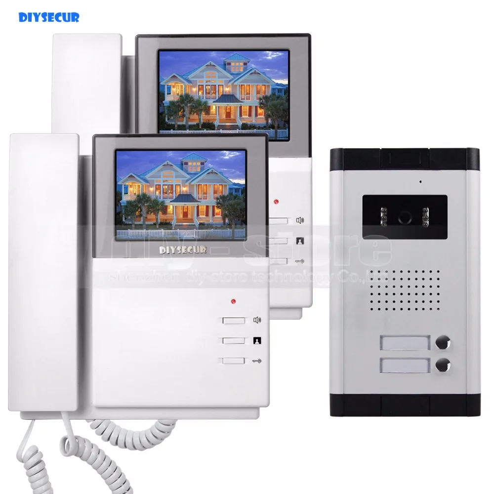 DIYSECUR 4 3 &quotКвартира видео телефон двери видеодомофон дверной звонок Система 700