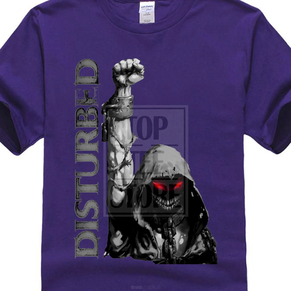 Фиолетовый Футболка с надписью «Distressed Up Your Fist», размеры s, m, l, Xl, 2Xl, фирменная новинка, Официальная футболка - Цвет: Фиолетовый