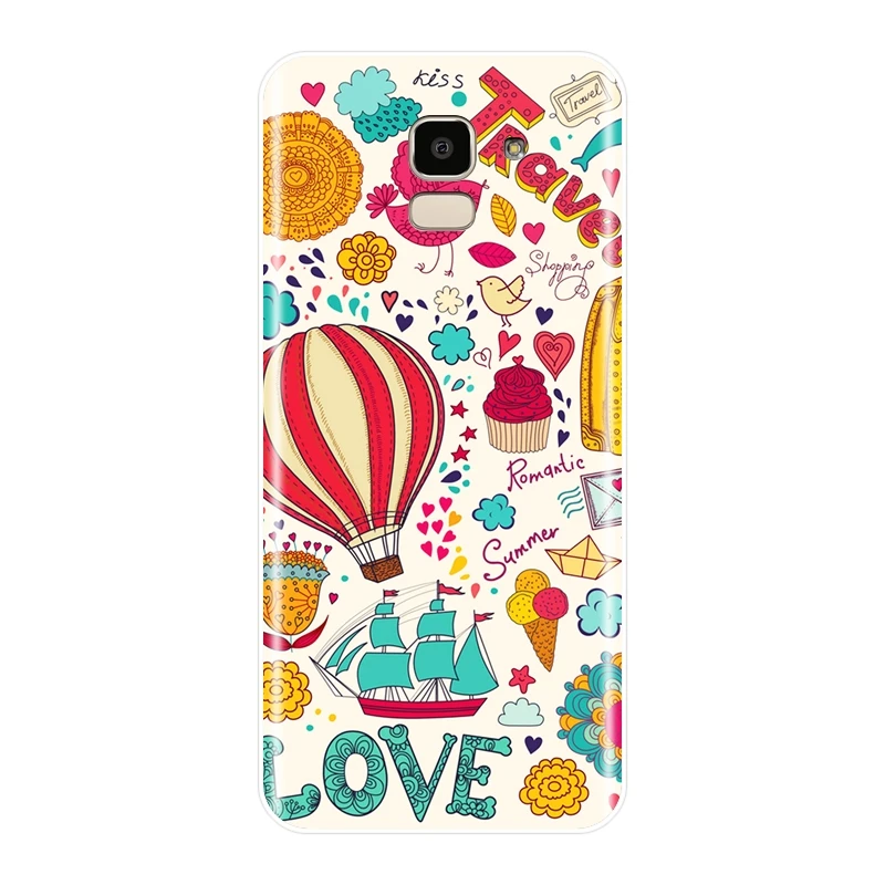 Flower Back Cover For Samsung Galaxy J2 J5 J7 Prime J4 J6 J8 Plus 2018 Phone Case Silicone J3 2015 2016 2017 | Мобильные телефоны и