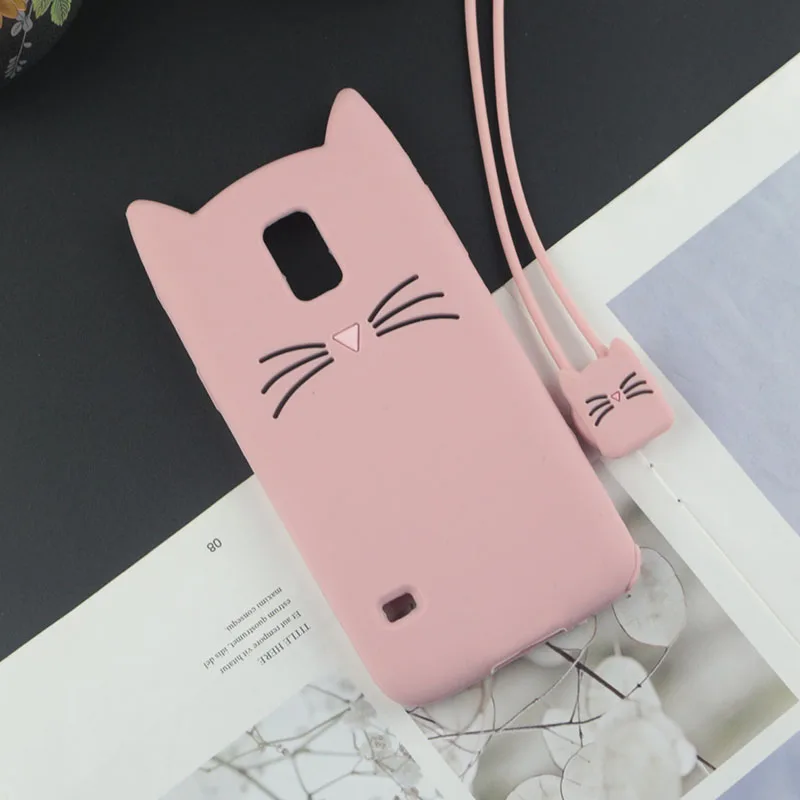 Милый 3D мультяшный силиконовый чехол для samsung Galaxy S5, чехол s, Япония, блестящая борода, кошка, кошечка с милыми ушками, чехол для телефона S5 Neo G900F