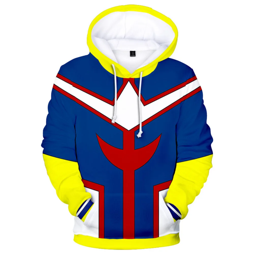 

My Hero Academia Hoodies Boku no Hero Academia Cosplay All Might Hoodie 3D Printed Sweatshirt Long-Sleeve Hooded