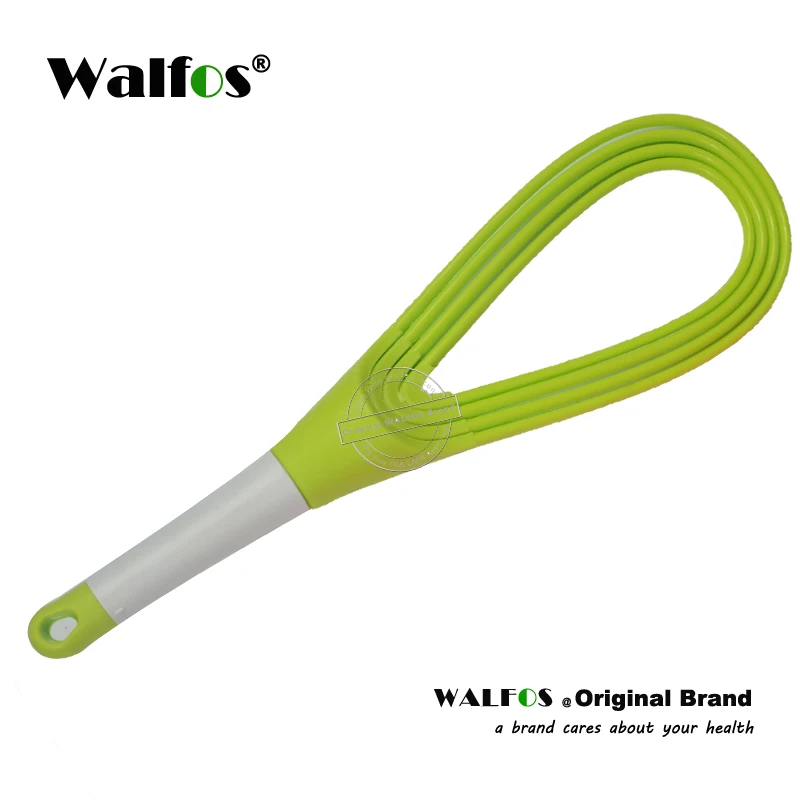 green WALFOS вращающийся миксер 2в1 вращающийся венчик для яиц пищевой венчик кухонные инструменты кухонный блендер съемный моющийся Миксер для яиц - Цвет: green