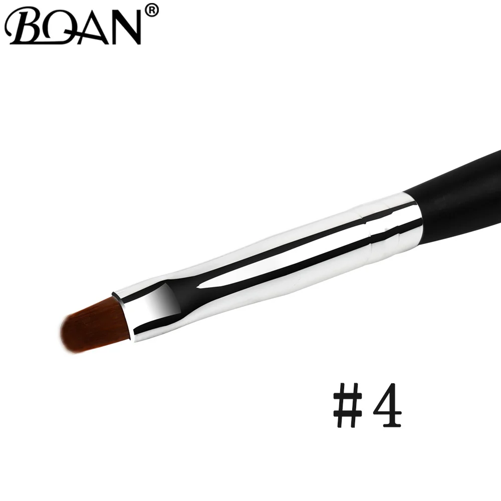 

BQAN #4#6#8#10 Nail Art UV Gel Polish Paint Nail Brush Black Wooden Handle Carved Flowers Manicure Nail Tools