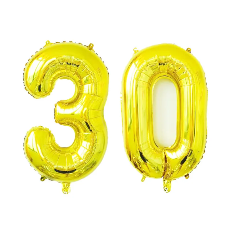 2 шт. 32/40 дюймовый тонкий розовое золото номер Фольга гелиевые шары congratulate18 20 30 50 лет взрослых день рождения Декор поставки