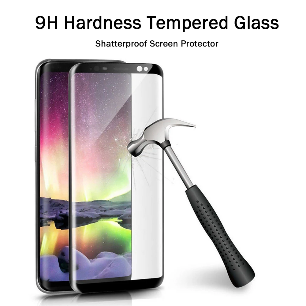 Защитное стекло 9H для Samsung Galaxy S9 Plus закаленное защита экрана изогнутая 3D пленка |
