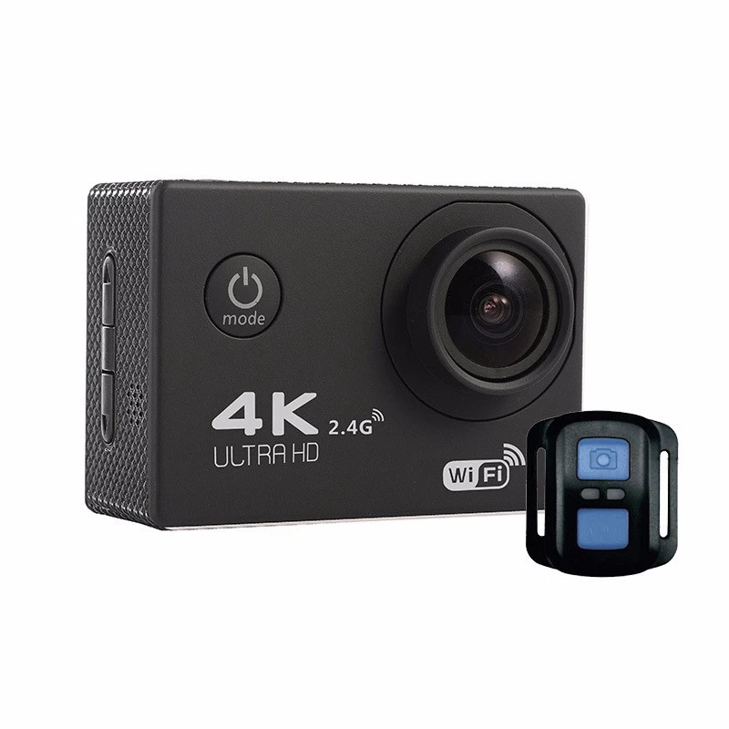 Черный Ultra HD 1080P 30m Водонепроницаемая камера для подводного плавания pro DV видеокамера камера управления телефоном F60R 4K wifi Спортивная камера S - Цвет: Черный