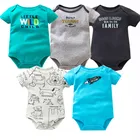 5 шт.Лот, Детские боди, хлопковый комбинезон для младенцев, Одежда для новорожденных с коротким рукавом, лето 2021, одежда для маленьких девочек и мальчиков 6-24 месяца