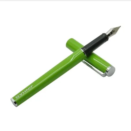 Перьевая ручка Jinhao 699 гладкая чисто белая с серебряной лестницей и зажимом 0 5 мм