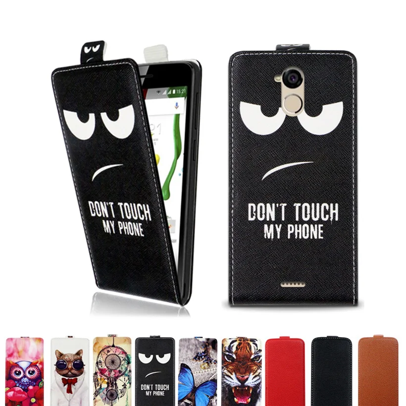 Вертикальный флип чехол сумка вверх и вниз из искусственной кожи для BQ 5510 Strike Power