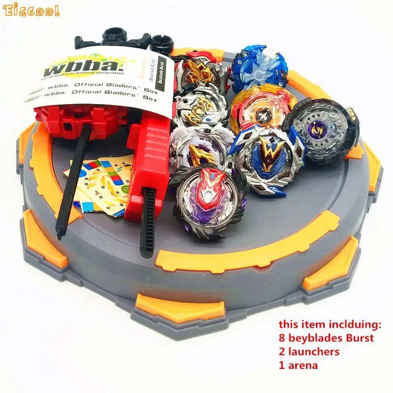 Прямая Beyblade Burst игрушка с пусковым устройством стартер и арена Bayblade Металл Fusion Бог спиннинг Топы Bey Blade лезвия игрушка - Цвет: gray Arena 3