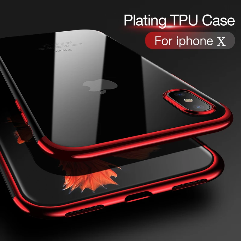 Чехол для телефона RZP iPhone X 10 Роскошный прозрачный чехол из ТПУ с мягким покрытием
