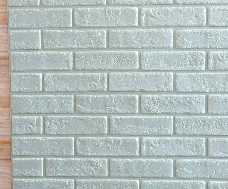 3D наклейки на кирпичную стену Декор для гостиной пенопластовое водонепроницаемое покрытие для стен DIY самоклеющиеся обои для телевизора фон для детской комнаты - Цвет: Небесно-голубой