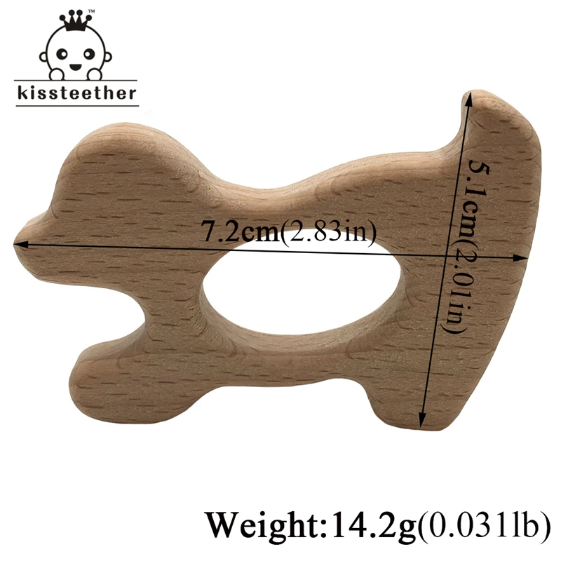 Прорезыватель из буковой древесины Aniamls деревянное ожерелье с подвесками дерева