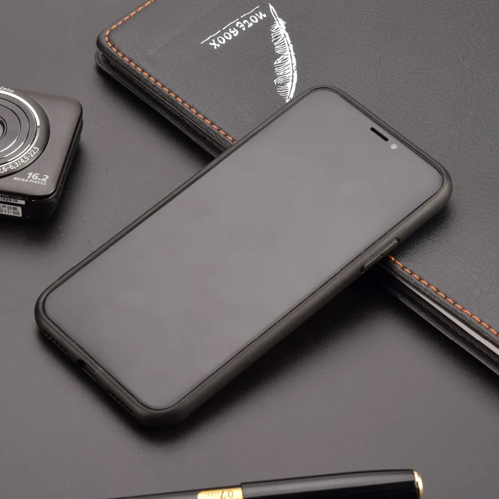 Магнитный чехол для телефона из искусственной кожи iPhone X XR XS Max 8 7 6 S Plus закаленного