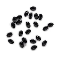 50 piece black crystal quartz faceted olive glass spacer beads jewelry making fit necklace bracelet making for women diy 6 11mm