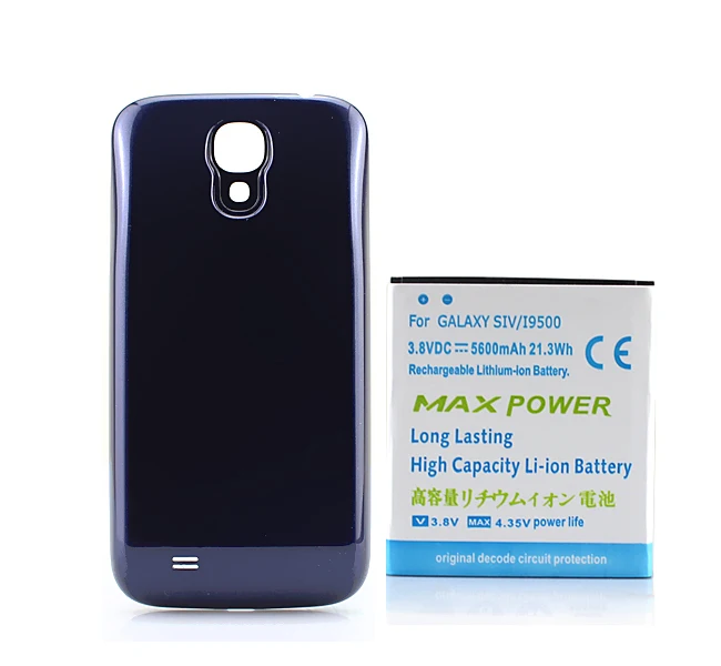Аккумулятор большой емкости 5600 мАч для Galaxy S4 i9500 расширенный аккумулятор с синей
