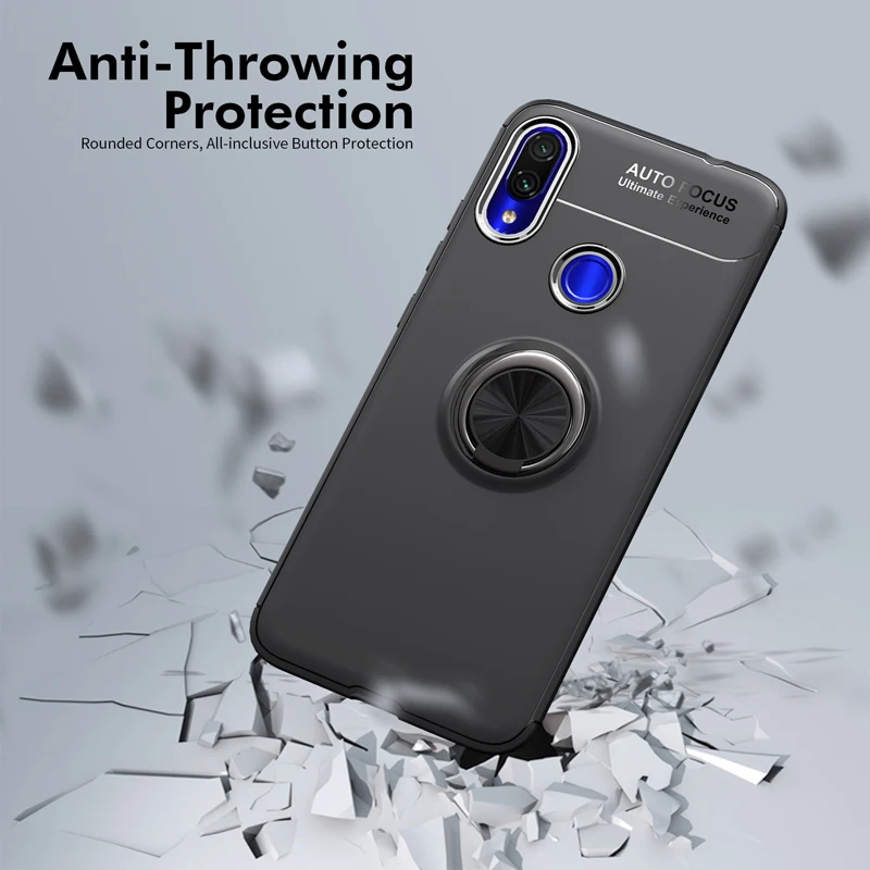 Чехол из ТПУ с магнитным кольцом для Redmi Note 5 6 7 Pro чехол телефона 5Plus Mi 8 9 se POCO F1 k20 cc9e