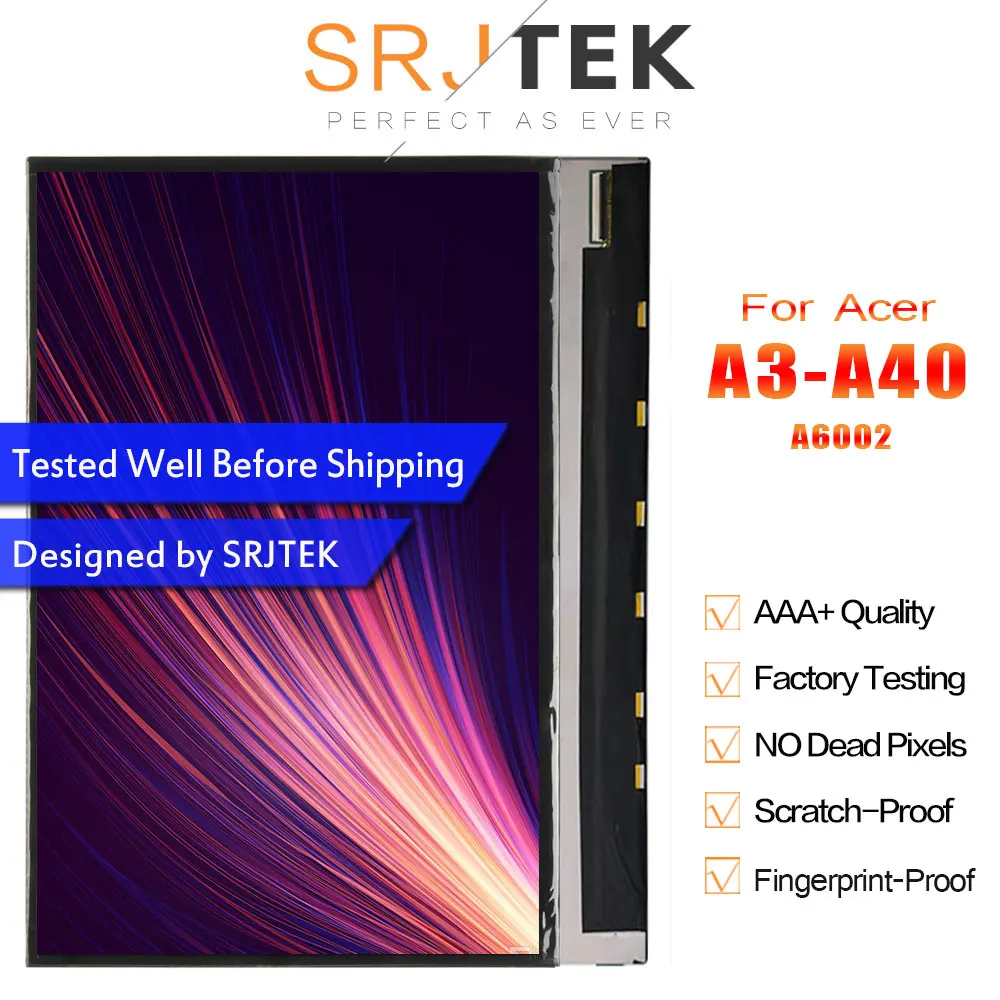 SRJTEK A3 A40 ЖК дисплей для Acer Iconia One 10 A6002 экран матричный планшетный ПК KD101N51 34NP