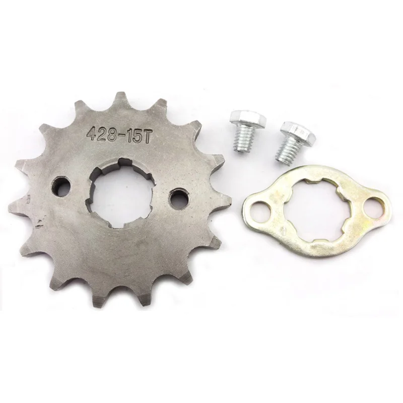 Передняя Звездочка двигателя для CRF XR50 TTR SSR 428 15 т зуб 20 мм ID кроссовых мотоциклов