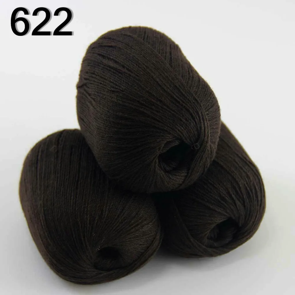 

High quality 100% pure cashmere luxury warm and soft hand-knitting yarn Brown 233-622